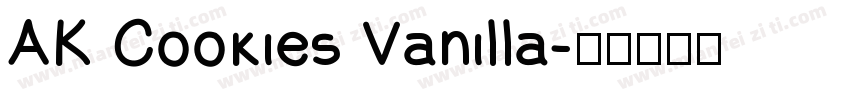 AK Cookies Vanilla字体转换